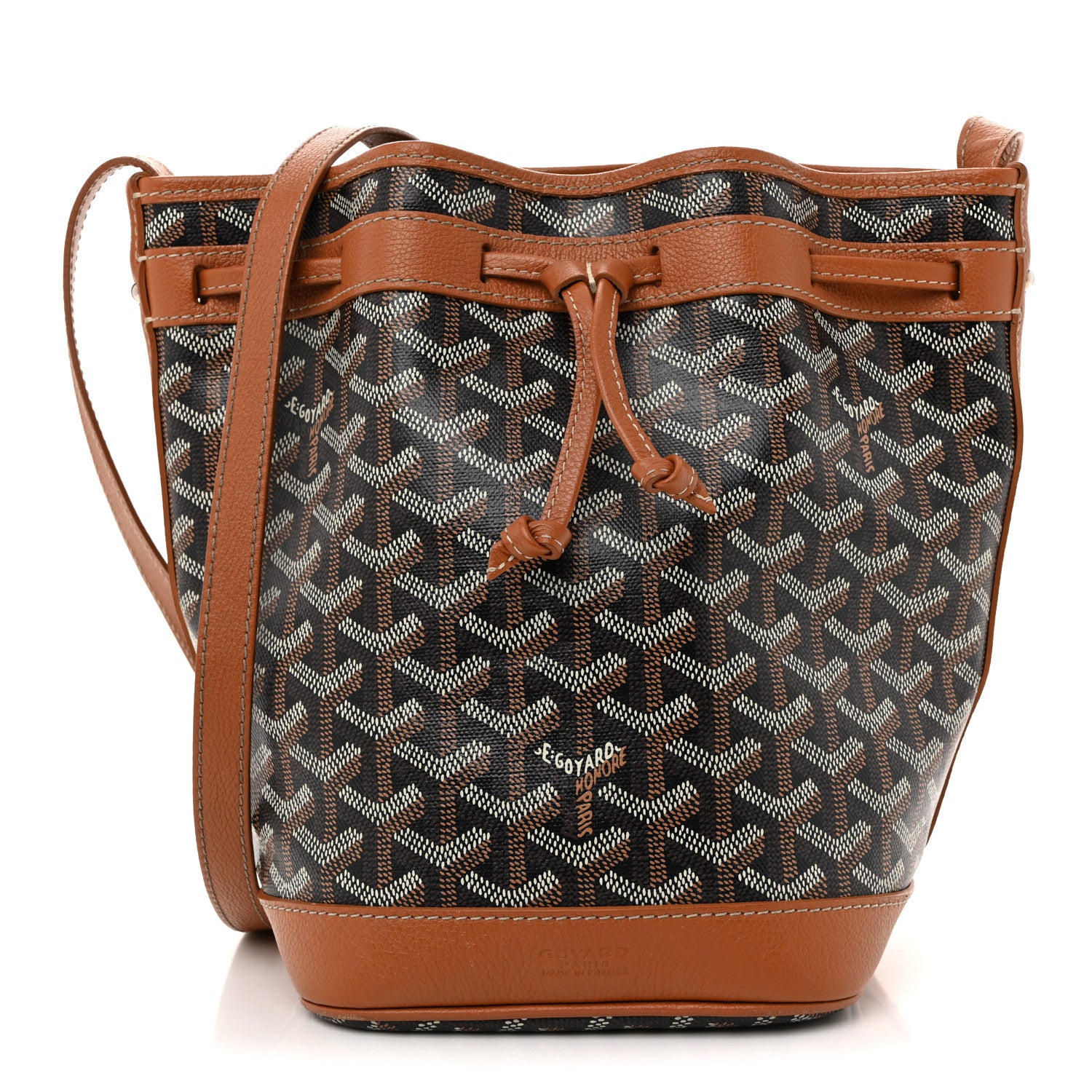 Goyard Goyardine Petit Flot Bucket Bag PM Black Gold 1 of 14
