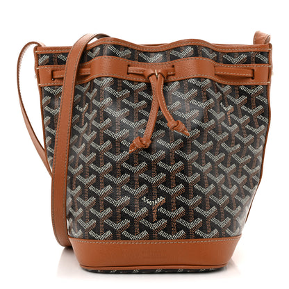 Goyard Goyardine Petit Flot Bucket Bag PM Black Gold 1 of 14