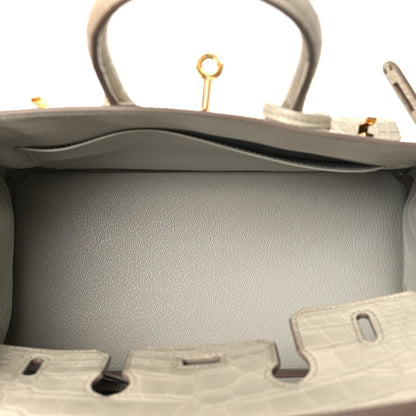 Hermes Matte Alligator Birkin 25 Beton 5 of 11