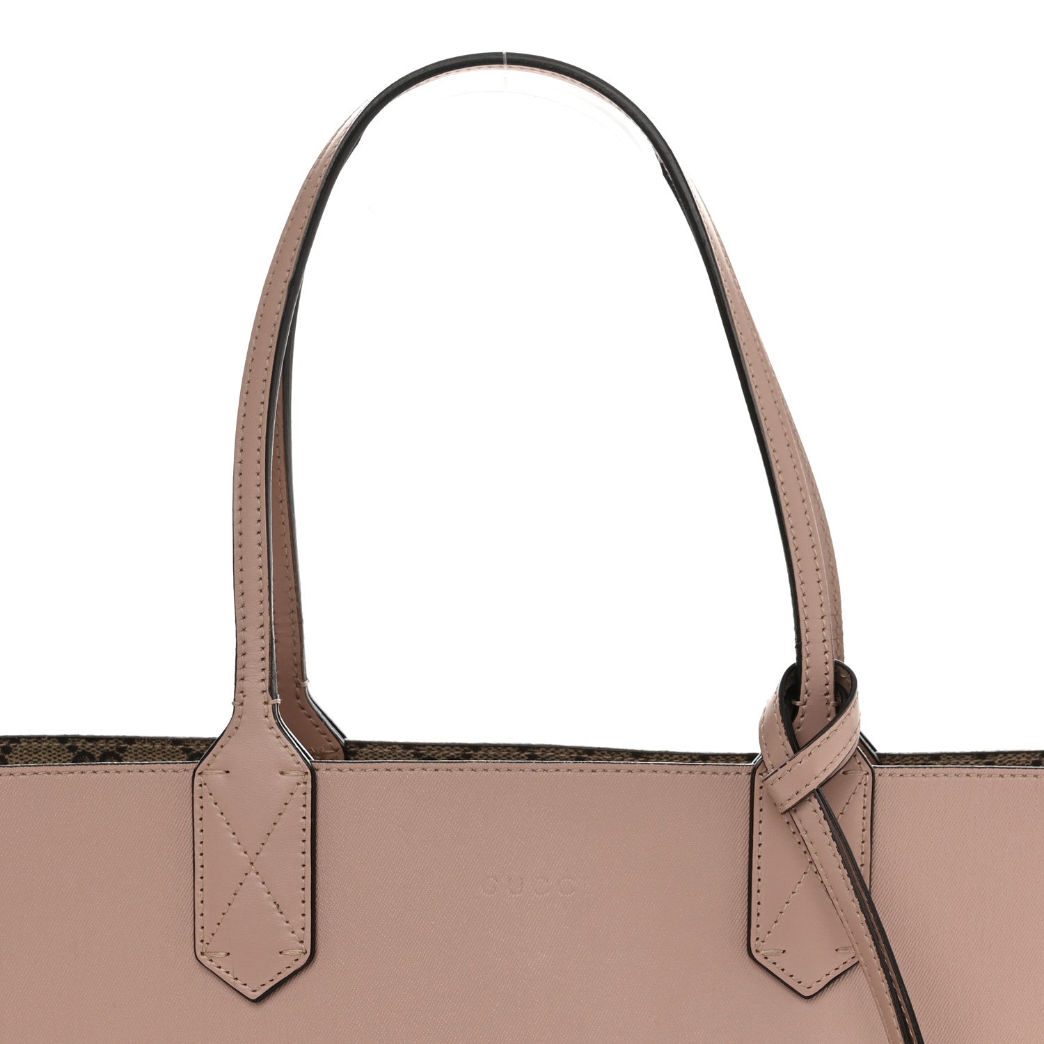 Gucci Textured Calfskin Monogram Small Reversible GG Tote Dark Cipria 13 of 17