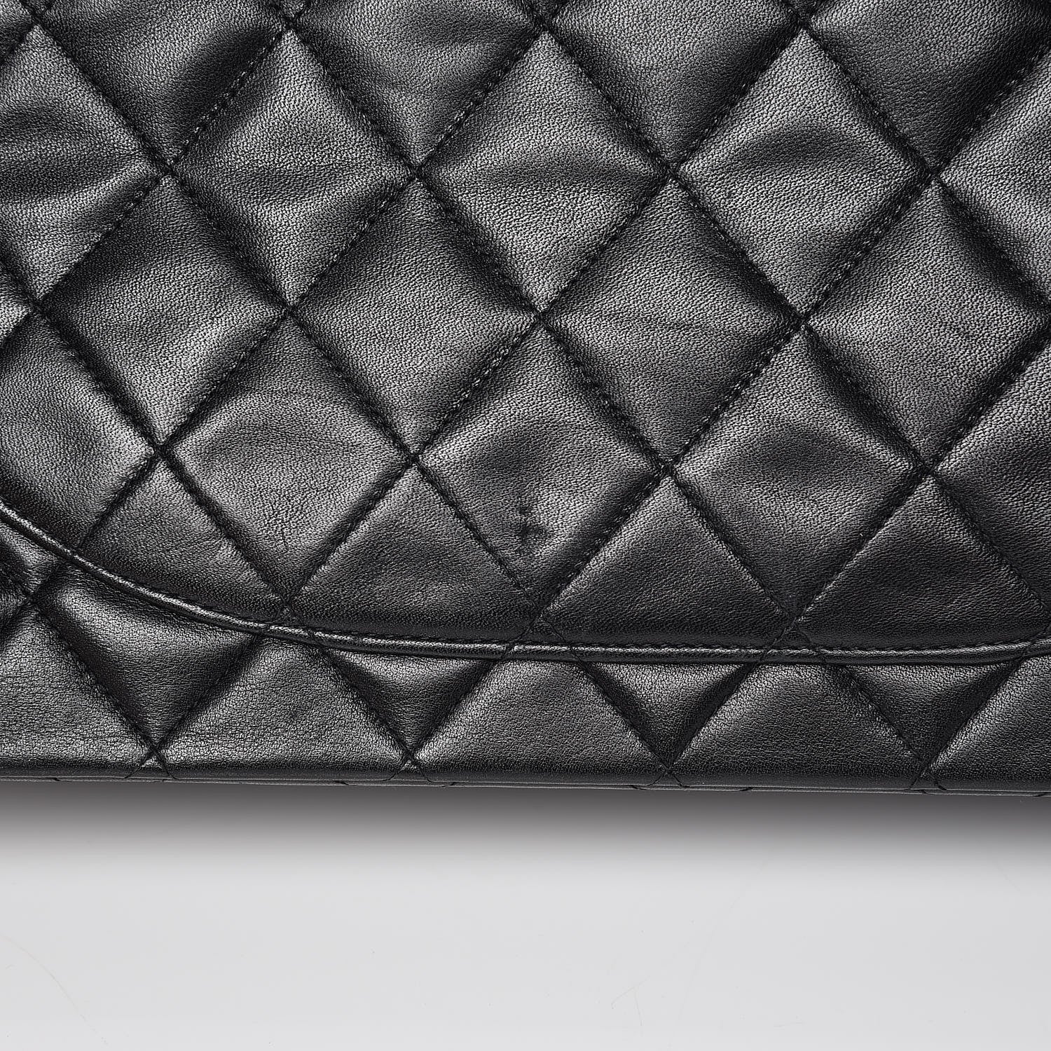 Chanel Lambskin Quilted XL Jumbo Single Flap Black 17 of 19