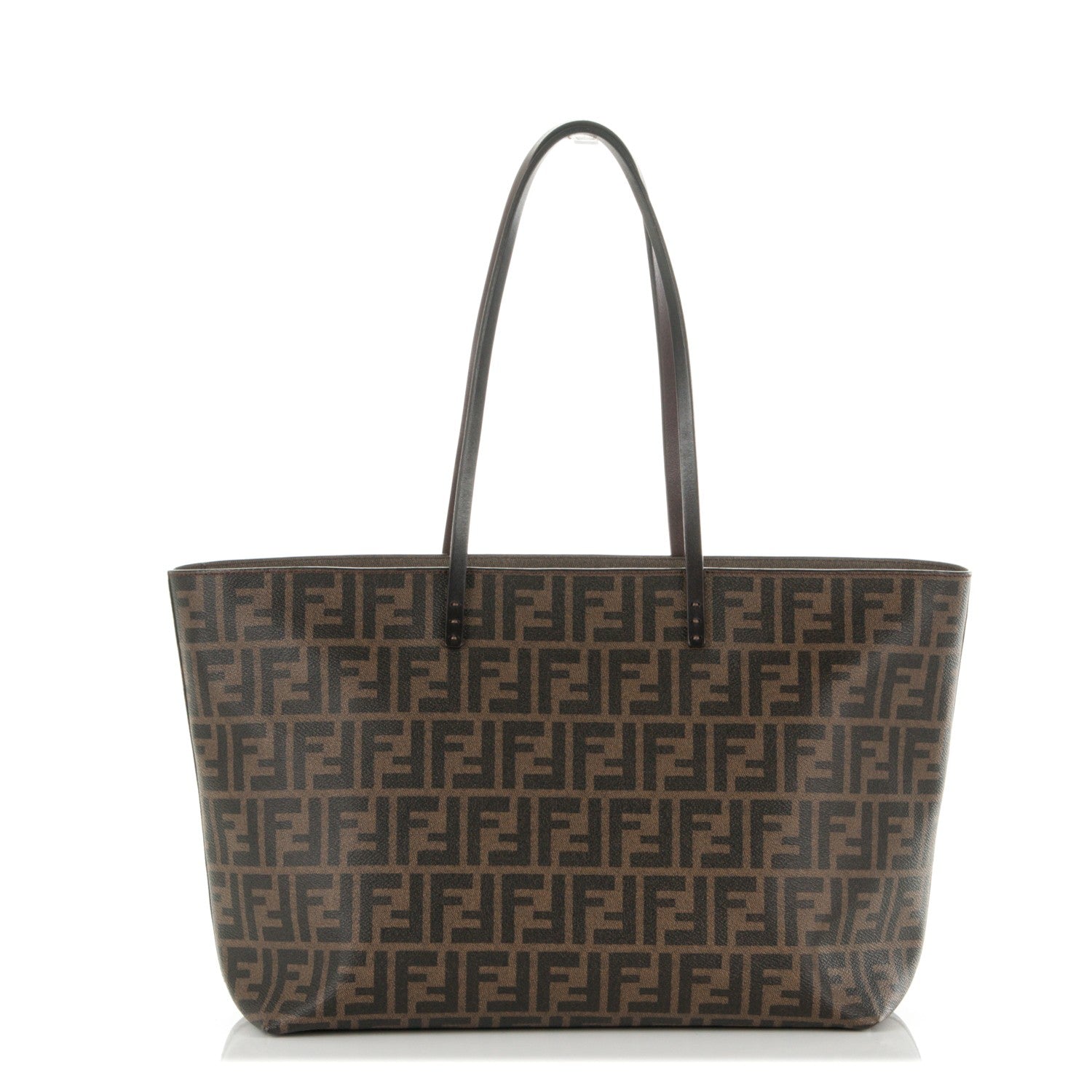 Fendi Zucca Spalmati Medium Roll Tote Tobacco Moro 1 of 7
