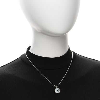 David Yurman Sterling Silver Diamond Blue Topaz 7mm Petite Albion Pendant Necklace 2 of 4