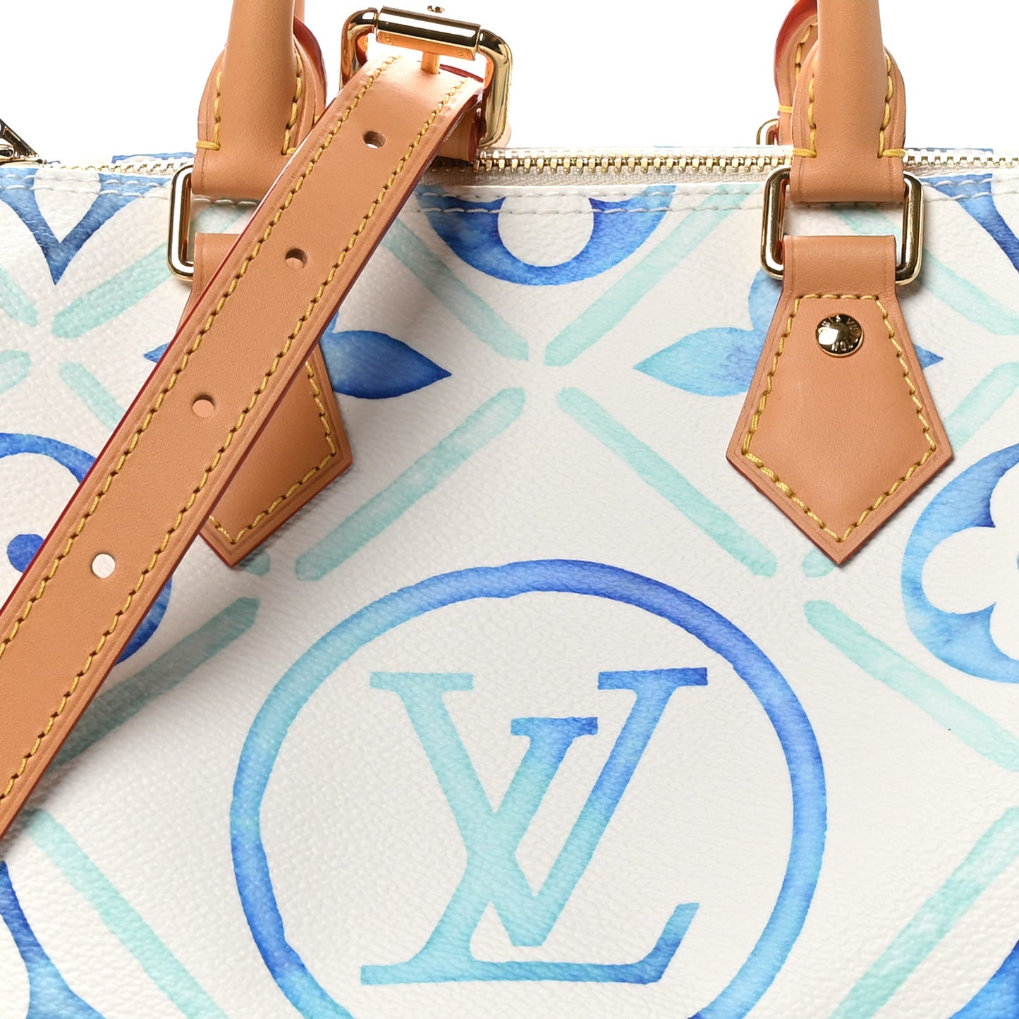 Monogram Tiles By The Pool Speedy Bandouliere 25 Lagoon Blue