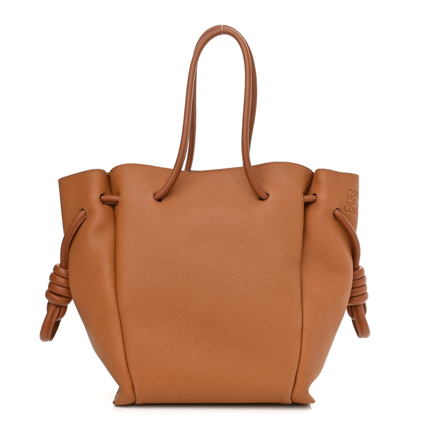 Loewe Calfskin Small Flamenco Knot Bag Caramel 1 of 10