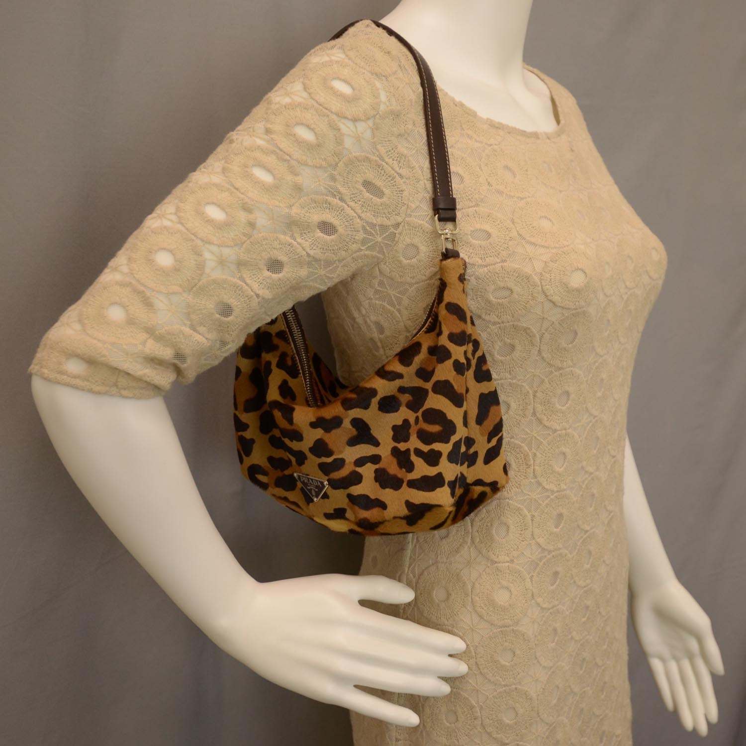 Prada Calf Hair Leopard Print Bag 2 of 7