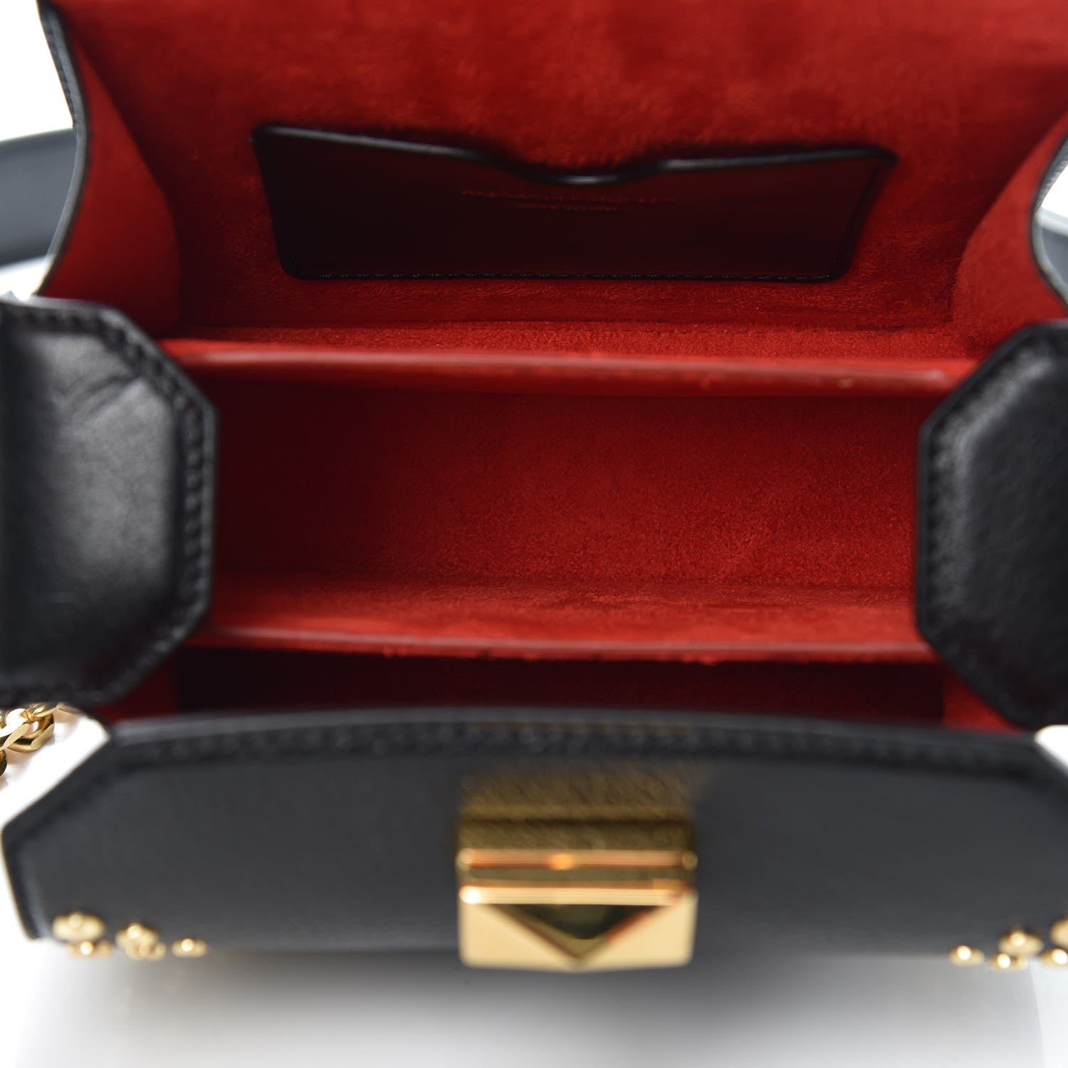 Alexander McQueen Grained Calfskin Studded Box Shoulder Bag 16 Black 7 of 16