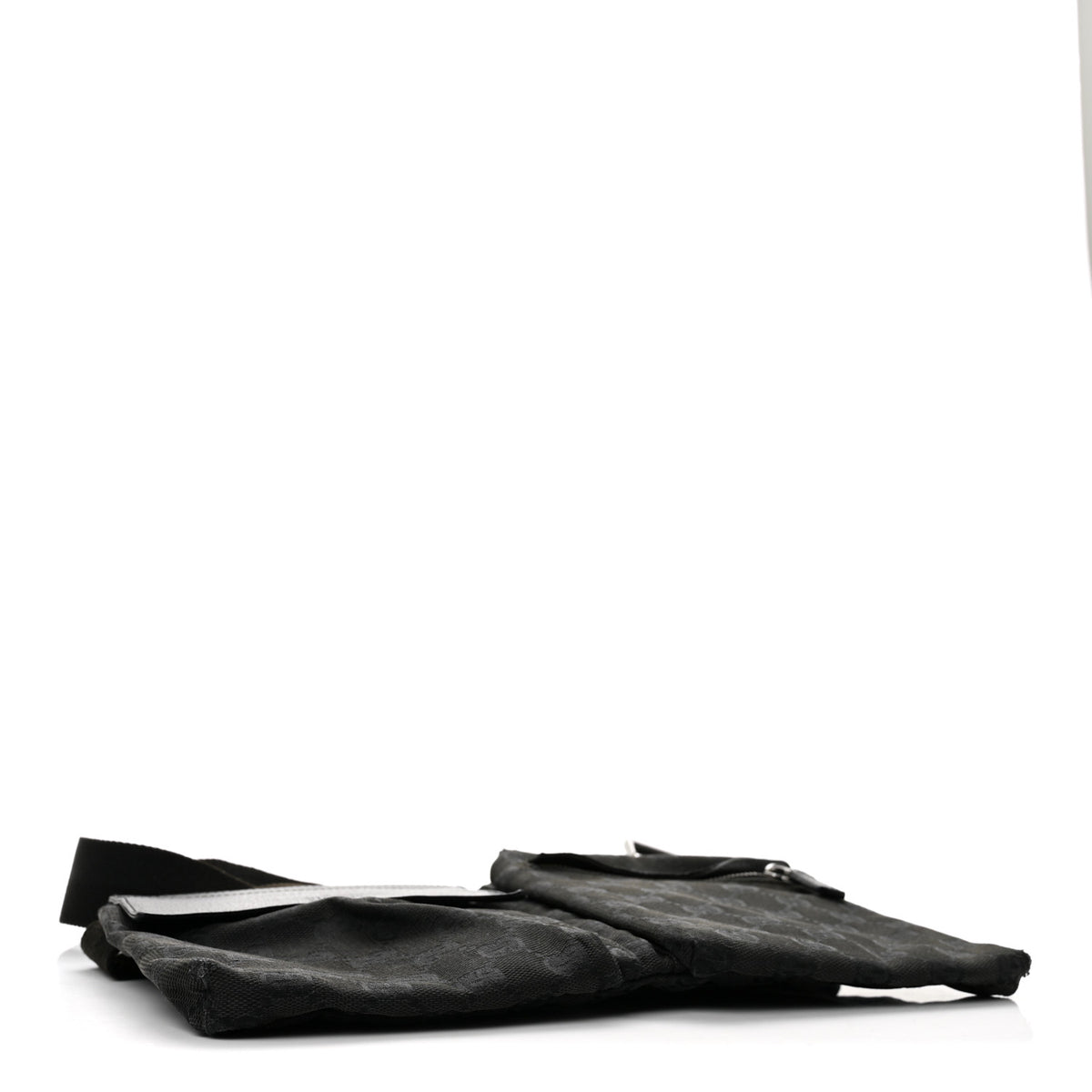 GG Monogram Double Pocket Belt Bag Black