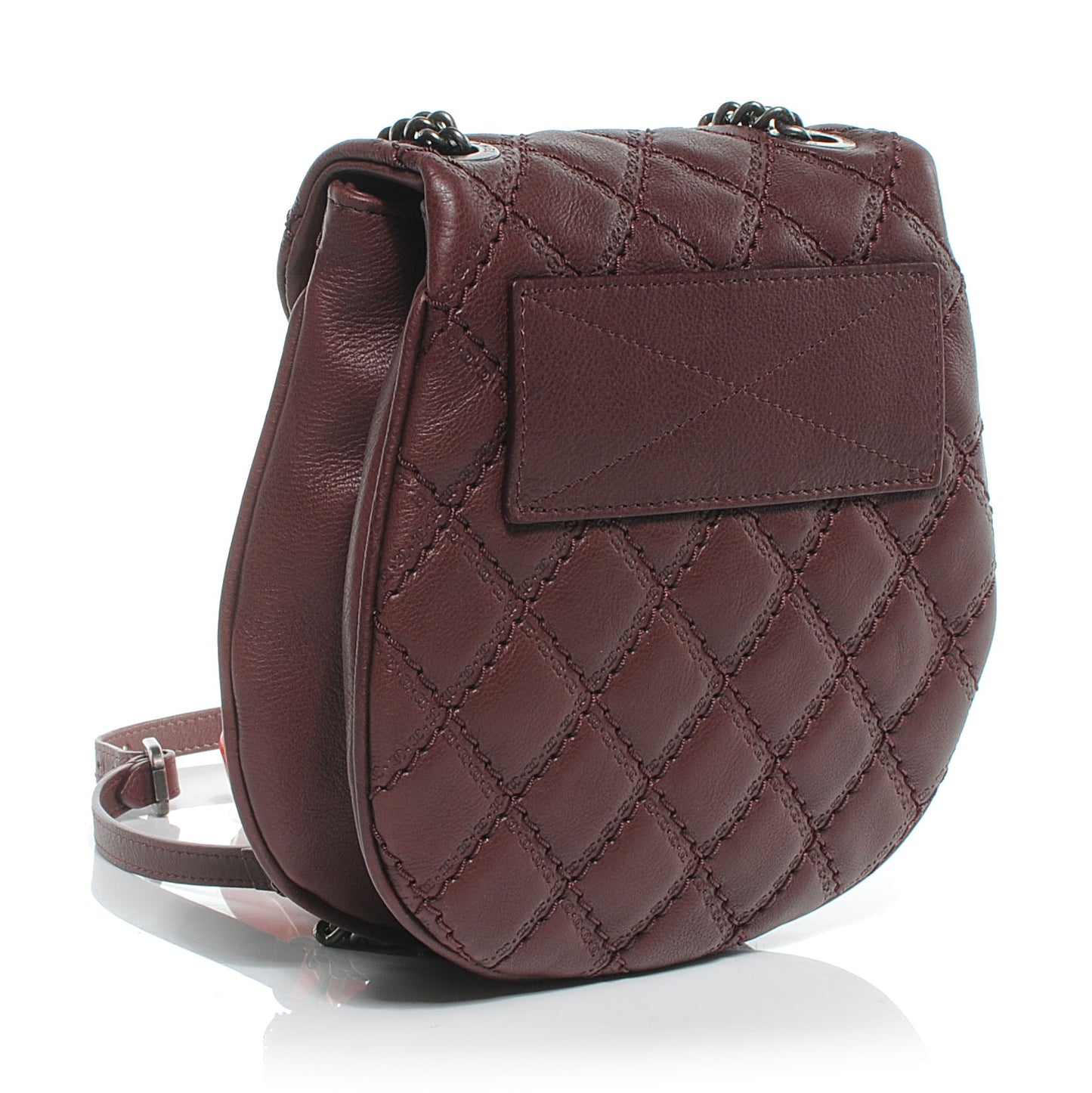 Calfskin Coco Sporran Small Tassel Flap Burgundy