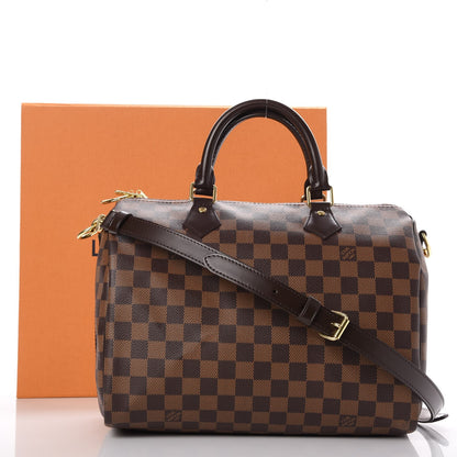Louis Vuitton Damier Ebene Speedy Bandouliere 30 9 of 9