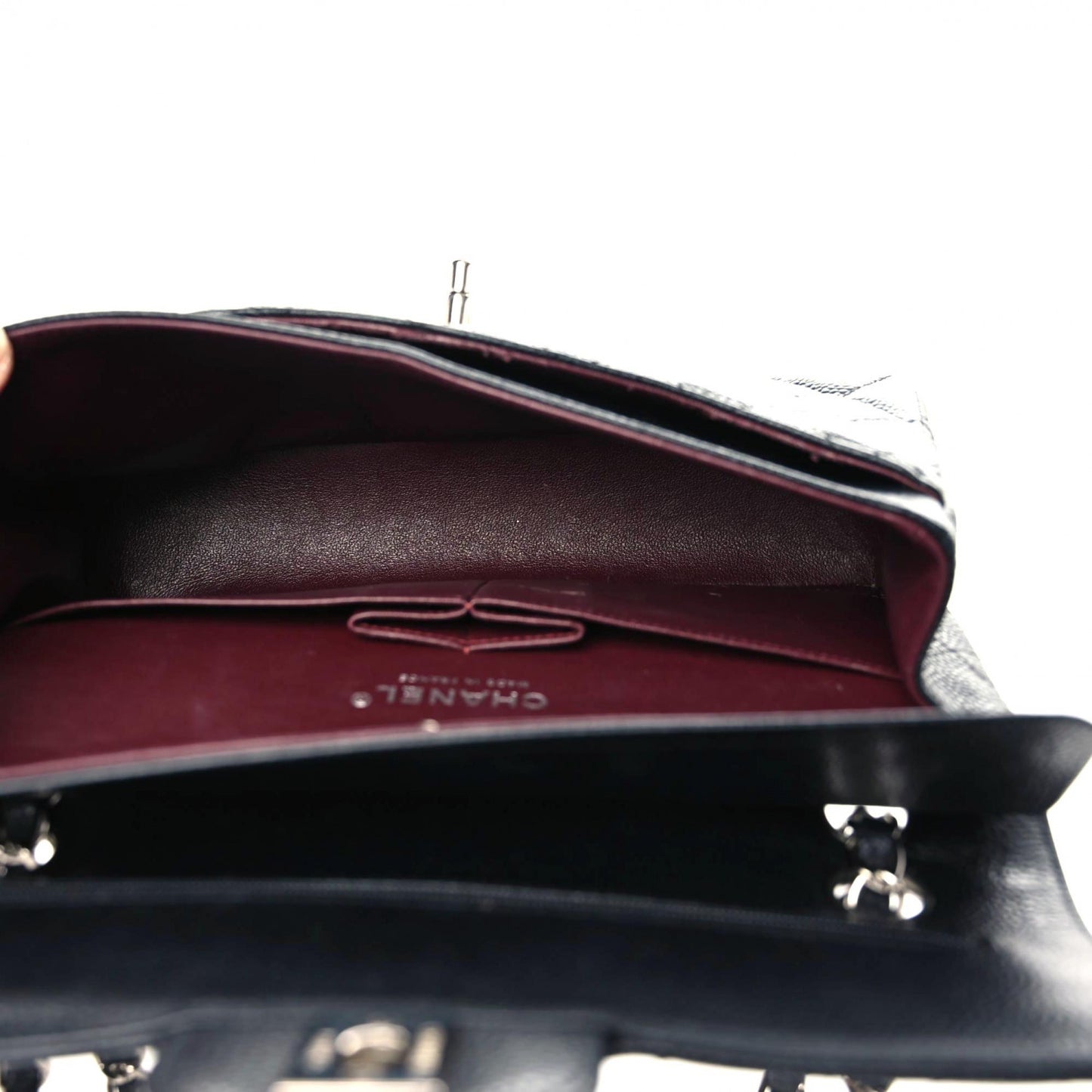 Caviar Quilted Small Double Flap Black