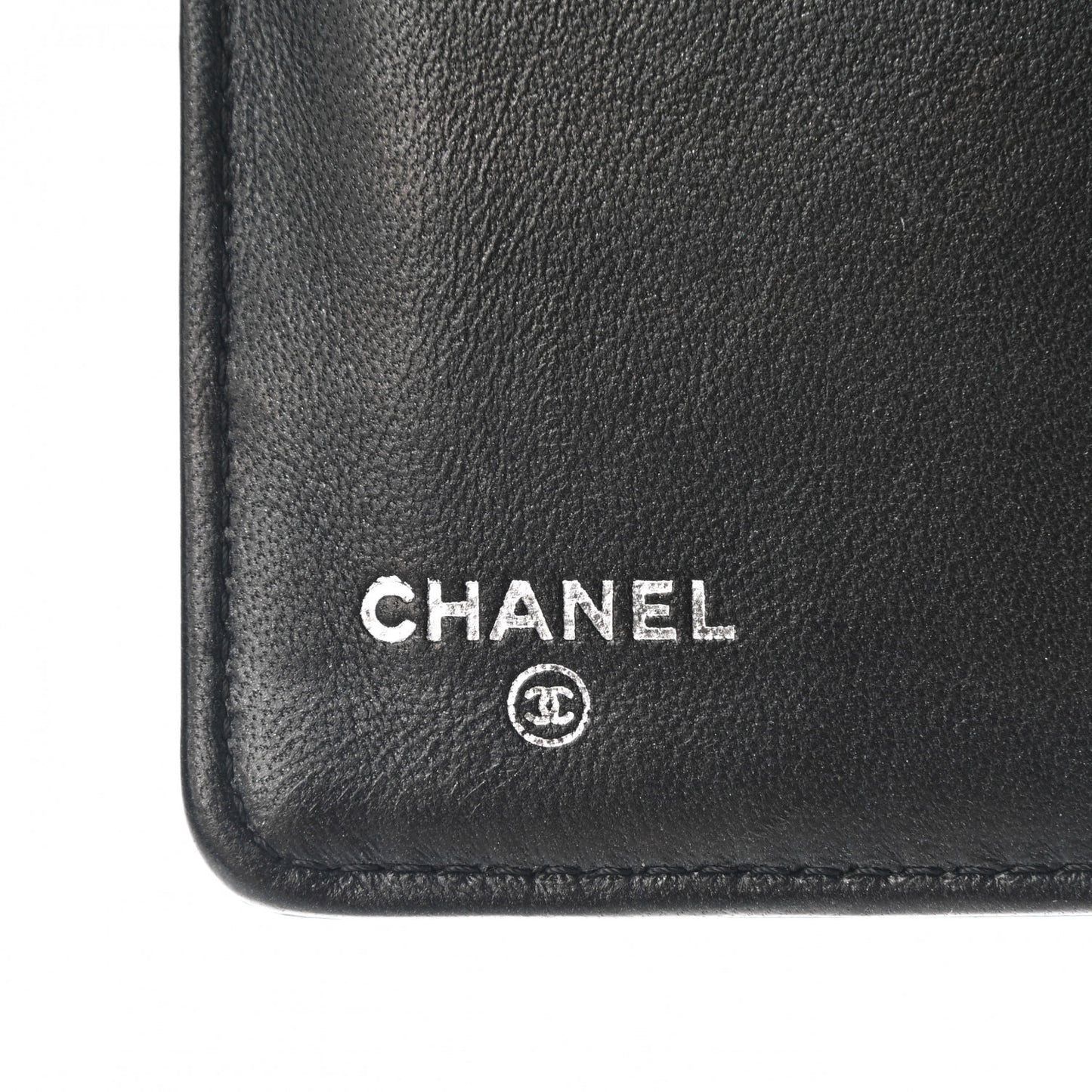 Patent Calfskin Quilted Boy Yen Wallet Black