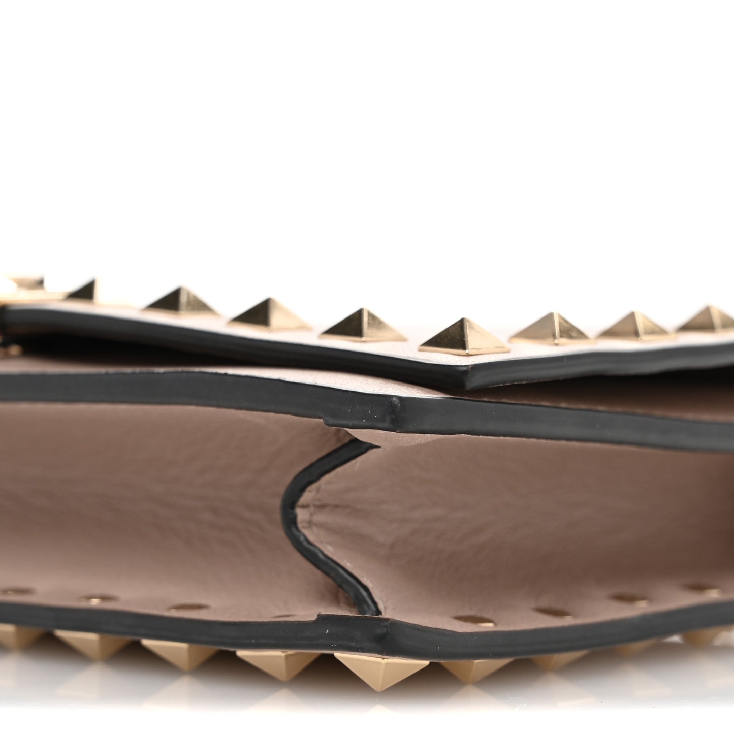 Vitello Rockstud Flip Lock Wallet On Chain  Poudre