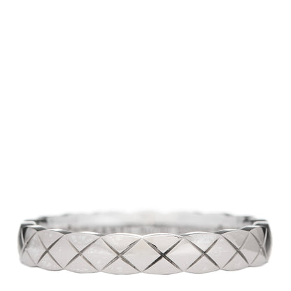 Chanel 18K White Gold Mini Coco Crush Ring 54 6.75 1 of 6
