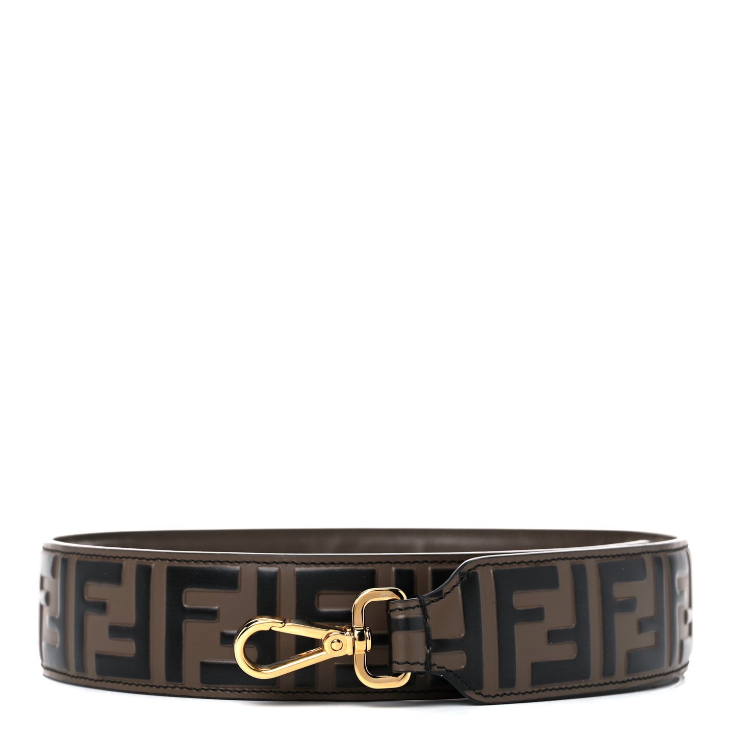 Vitello Century Bi-Color FF 1974 Embossed Strap You Maya Black