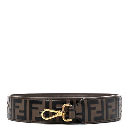 Fendi Vitello Century Bi-Color FF 1974 Embossed Strap You Maya Black 1 of 5