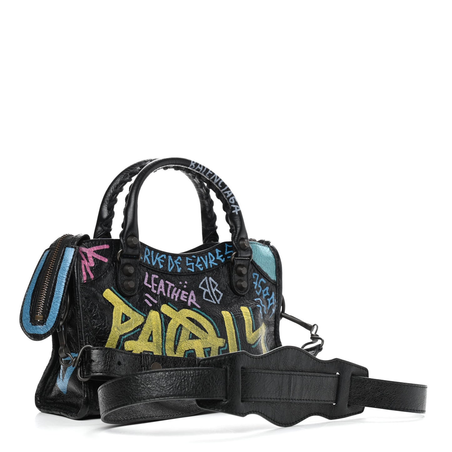 Agneau Arena Graffiti All Over Classic Hardware Mini City Black Multicolor