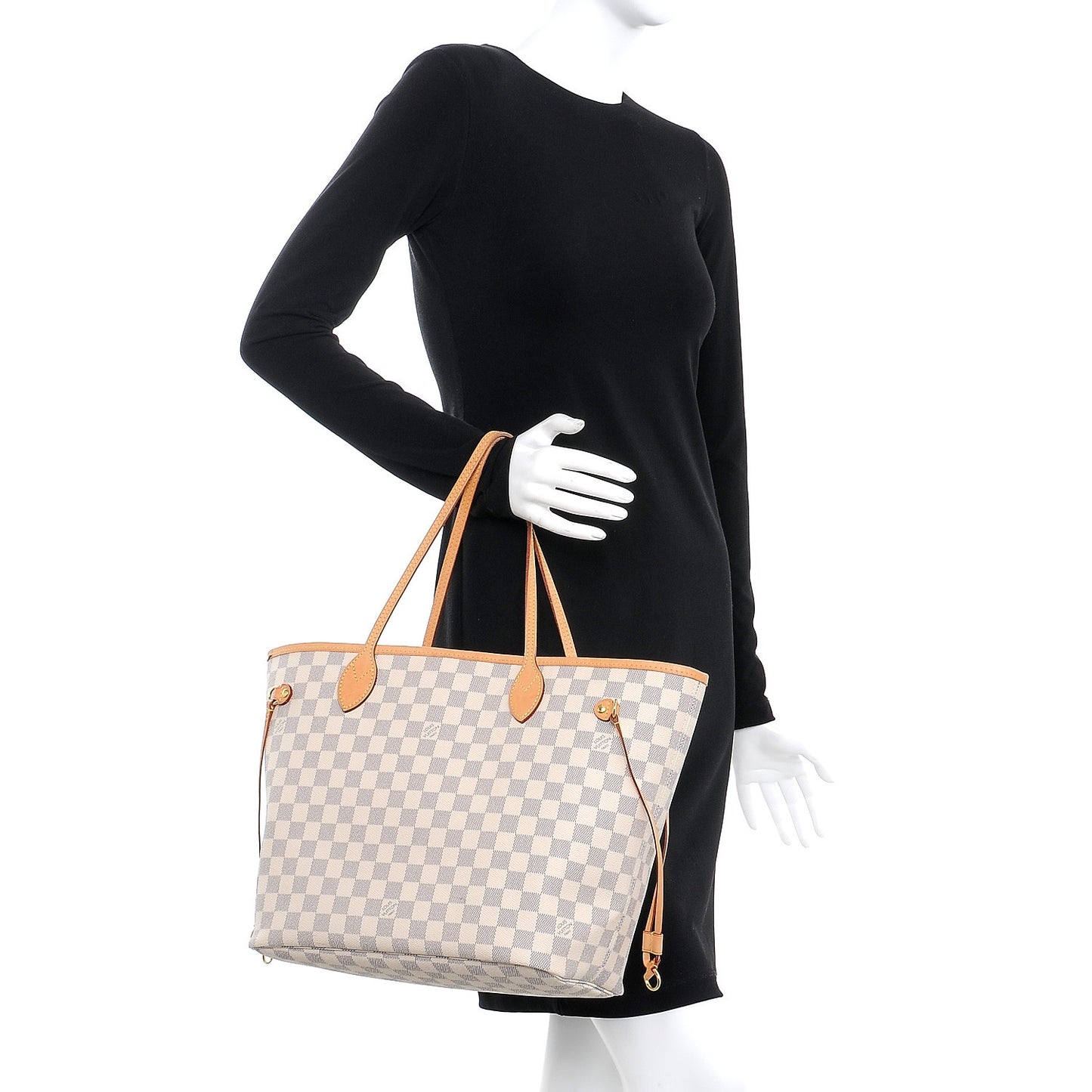 Damier Azur Neo Neverfull MM Rose Ballerine