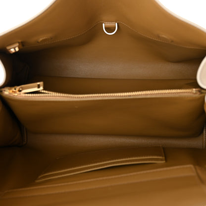 Salvatore Ferragamo Calfskin Medium Hug Bag Stone Burnt Orcher 5 of 10