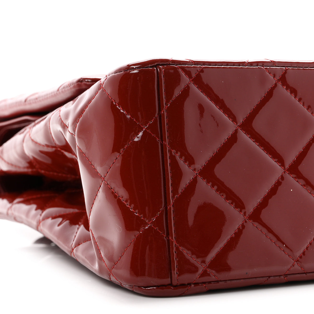 Chanel Patent Quilted Maxi Double Flap Red 9 of 11