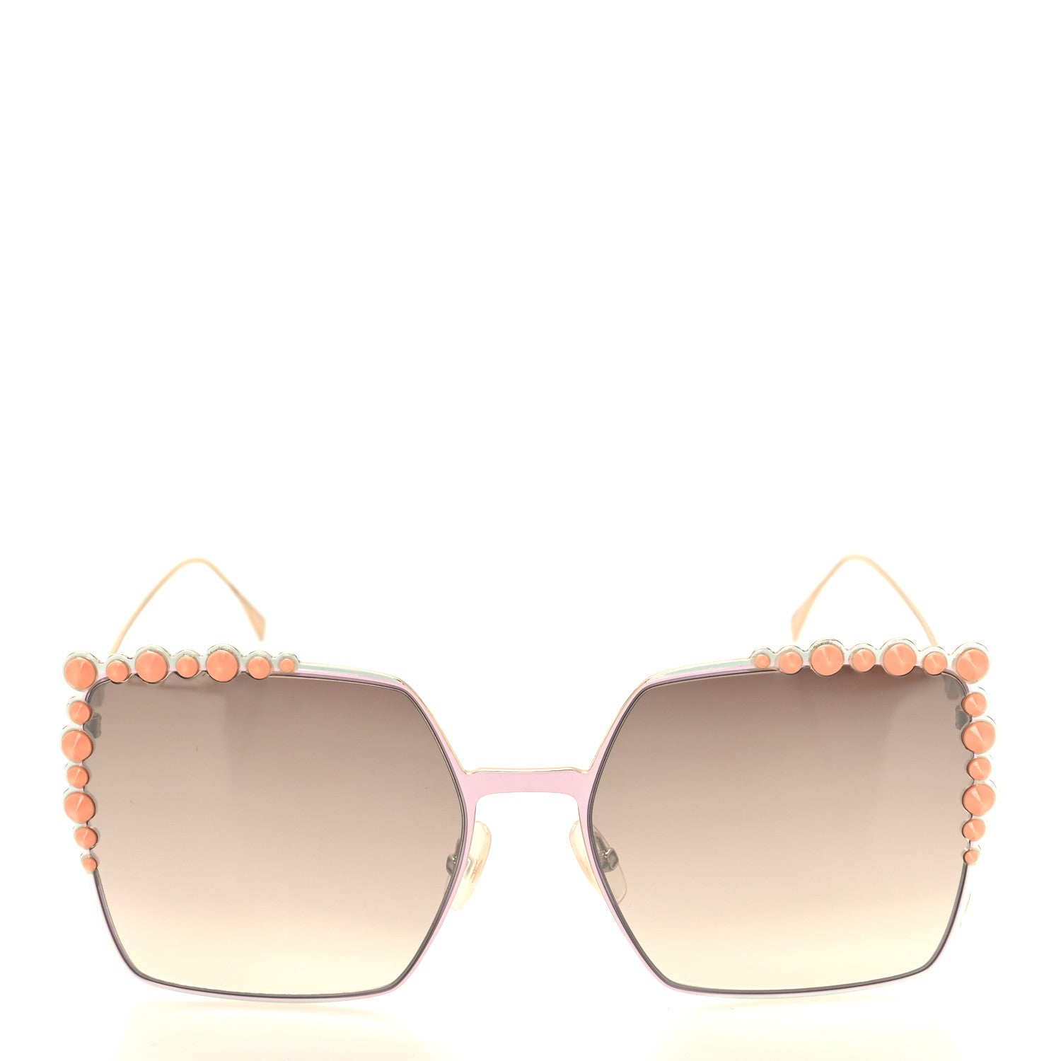 Fendi Metal Dots Square Sunglasses FF 0259/S Gold 2 of 8