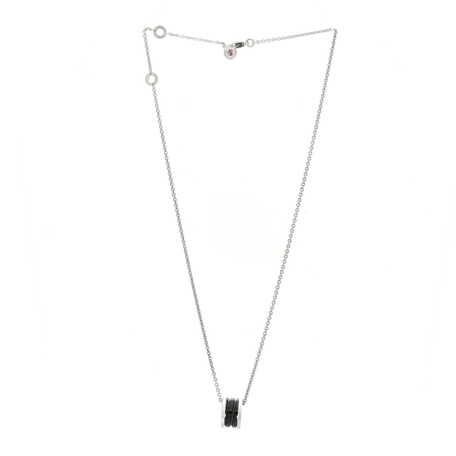 Bulgari Sterling Silver Ceramic Save The Children Pendant Necklace 2 of 5