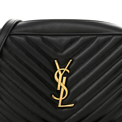 Saint Laurent Calfskin Matelasse Monogram Lou Camera Bag Black 8 of 16