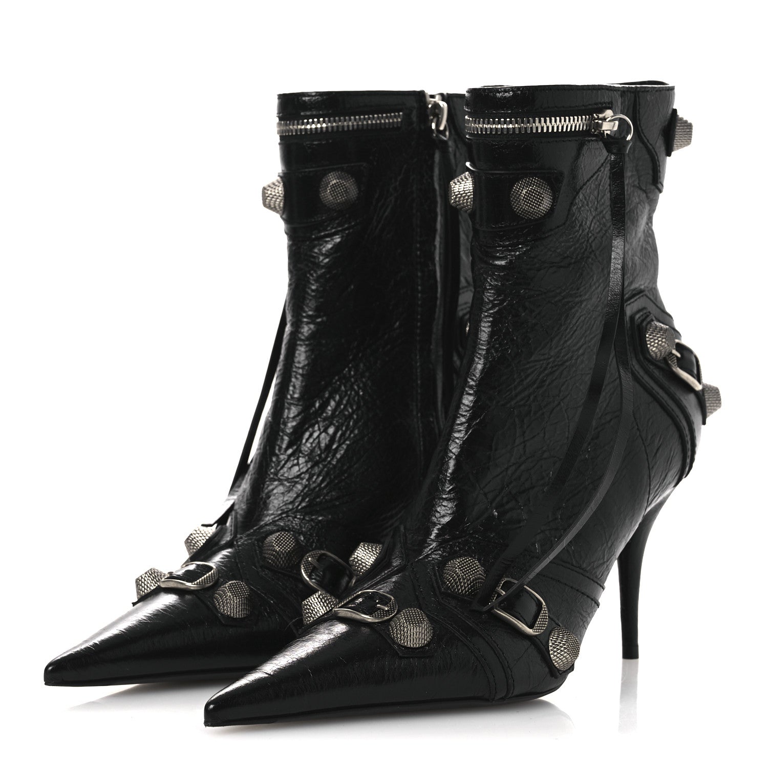 Balenciaga Agneau Arena Cagole 90mm Ankle Boots 39 Black 4 of 11