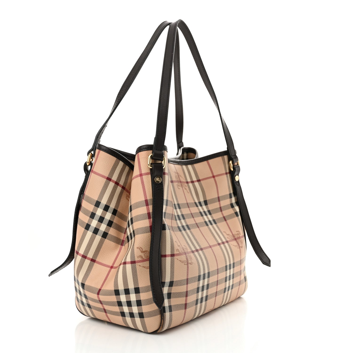 Burberry Haymarket Check Small Canterbury Tote Chocolate 4 of 16
