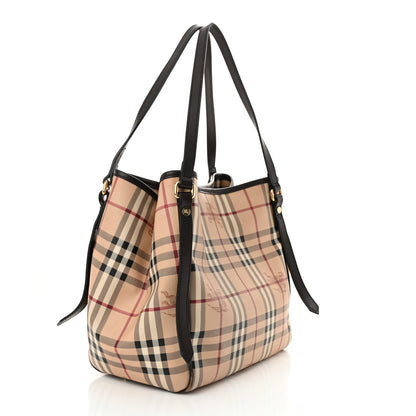 Burberry Haymarket Check Small Canterbury Tote Chocolate 4 of 16
