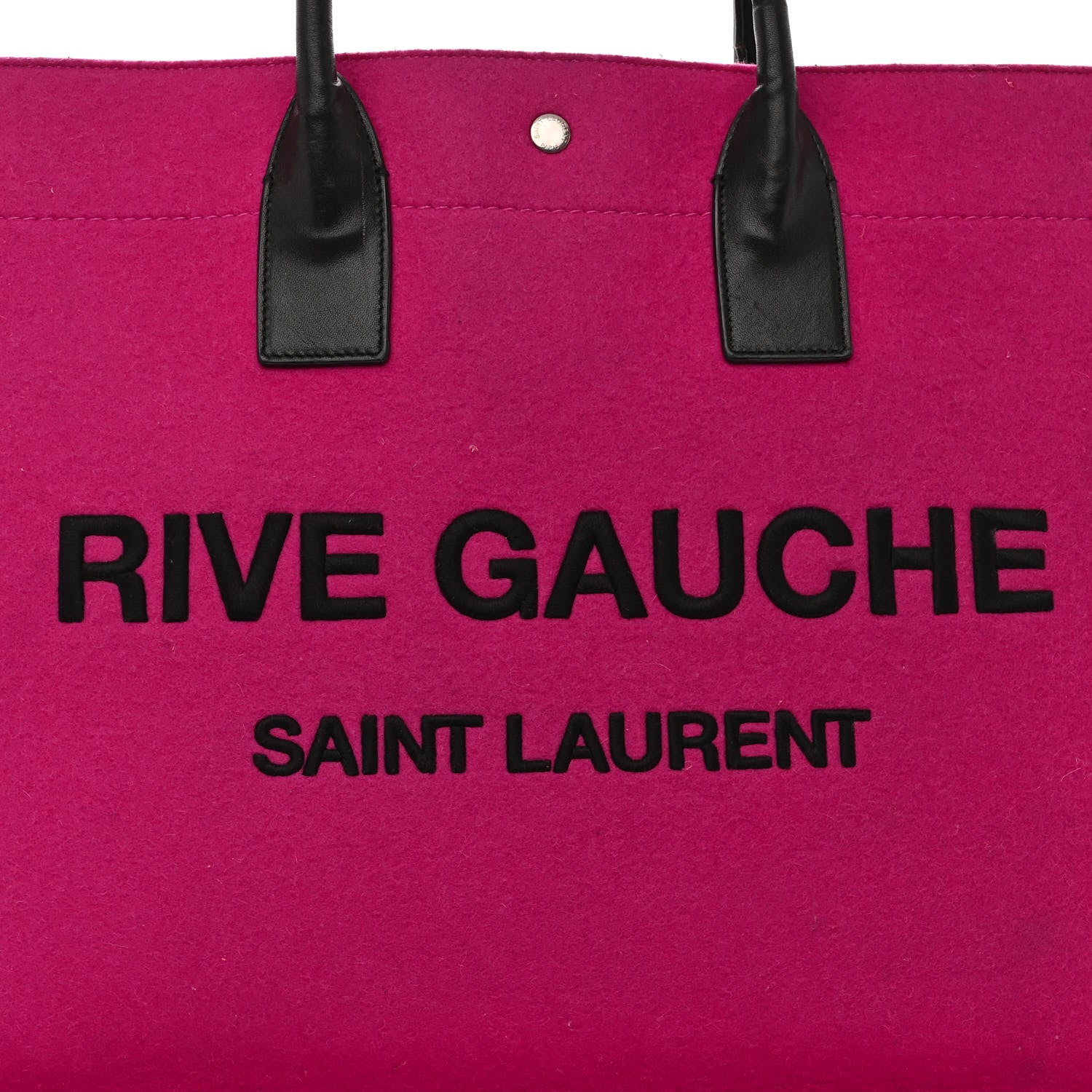 Saint Laurent Wool Rive Gauche Tote Fuchsia 9 of 15
