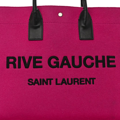 Saint Laurent Wool Rive Gauche Tote Fuchsia 9 of 15