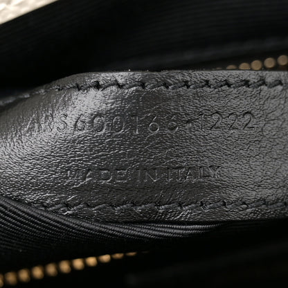 Saint Laurent Grain De Poudre Textured Mixed Matelasse Large Triquilt Monogram Satchel Crema Soft 7 of 12