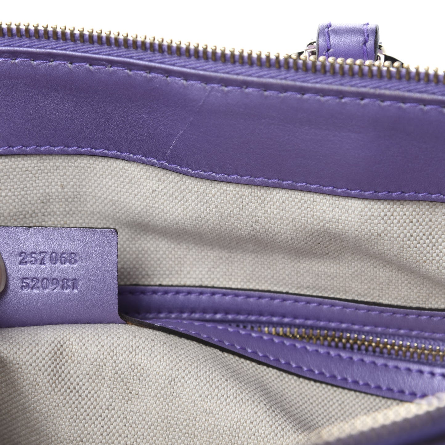 Metallic Guccissima Lovely Heart Tote Purple