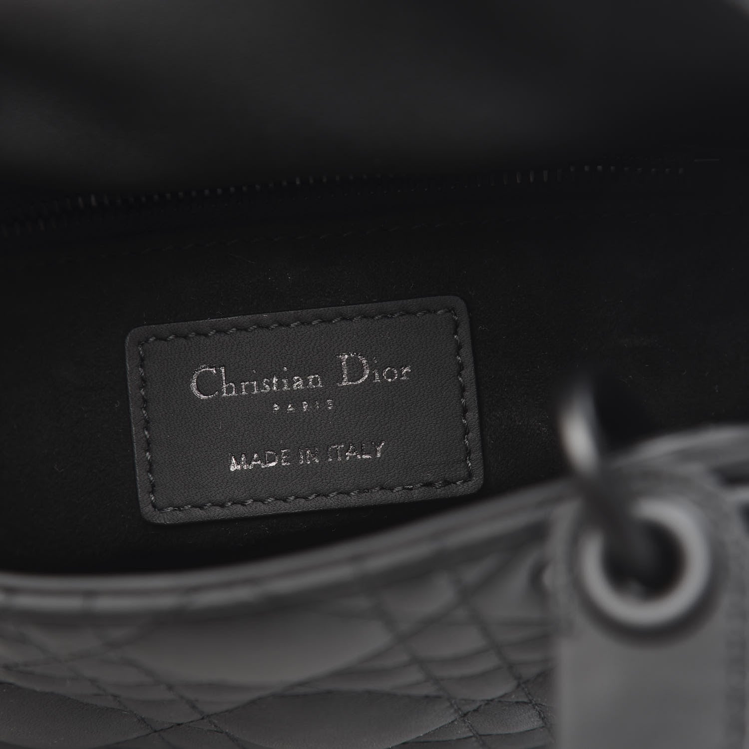 Christian Dior Ultra Matte Calfskin Cannage Mini Lady Dior Black 7 of 12