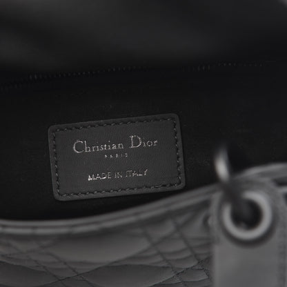 Christian Dior Ultra Matte Calfskin Cannage Mini Lady Dior Black 7 of 12