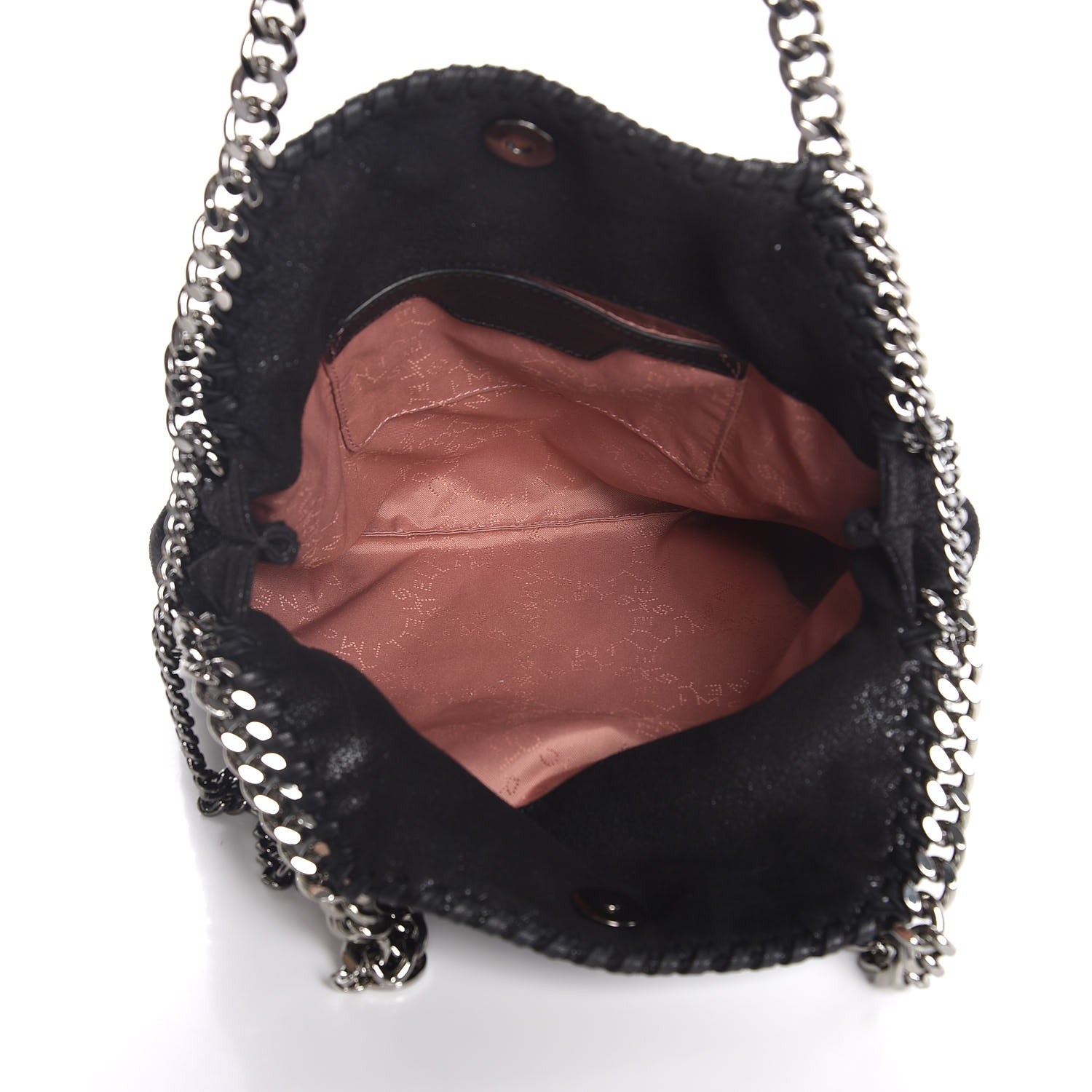 Stella McCartney Shaggy Deer All Over Studs Mini Falabella Tote Black 6 of 10