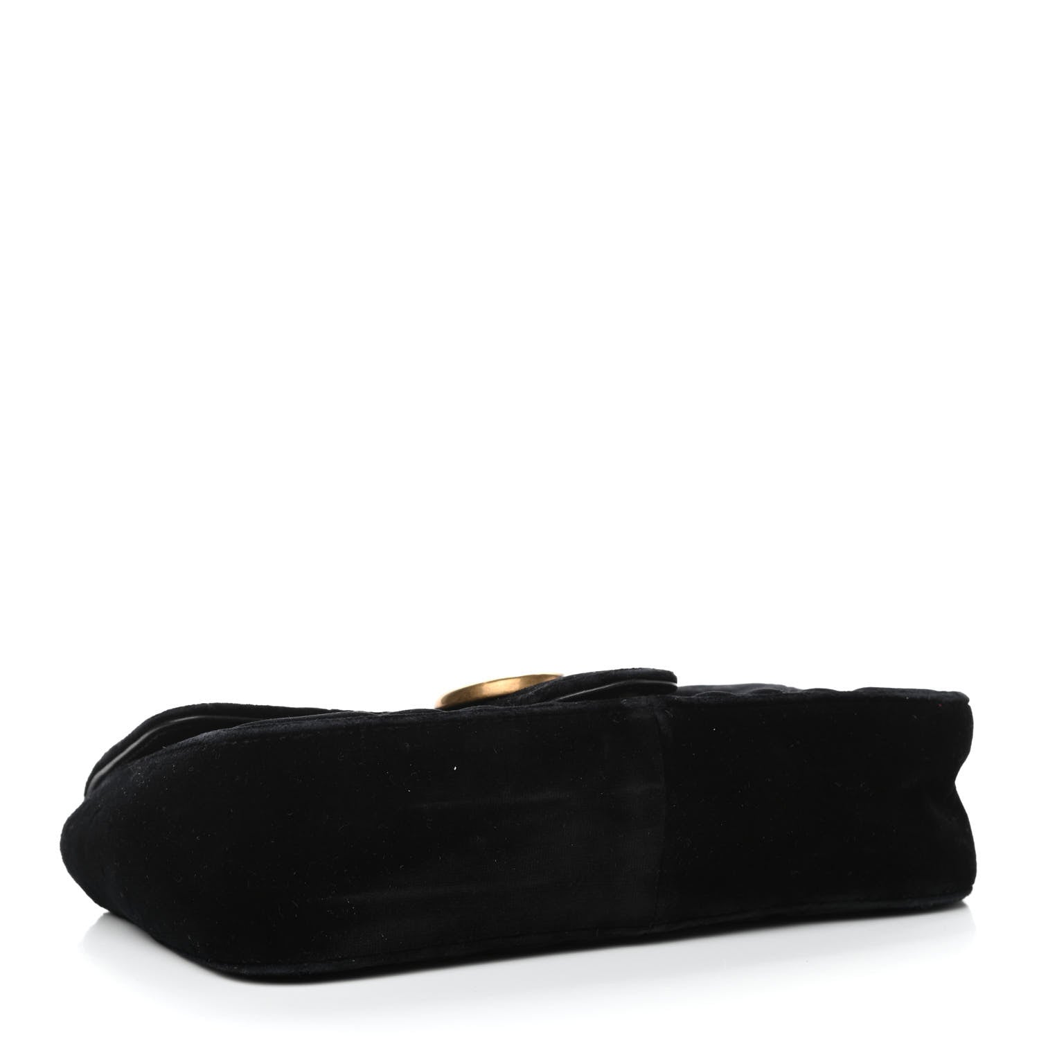 Gucci Velvet Matelasse Mini GG Marmont Shoulder Bag Black 3 of 4