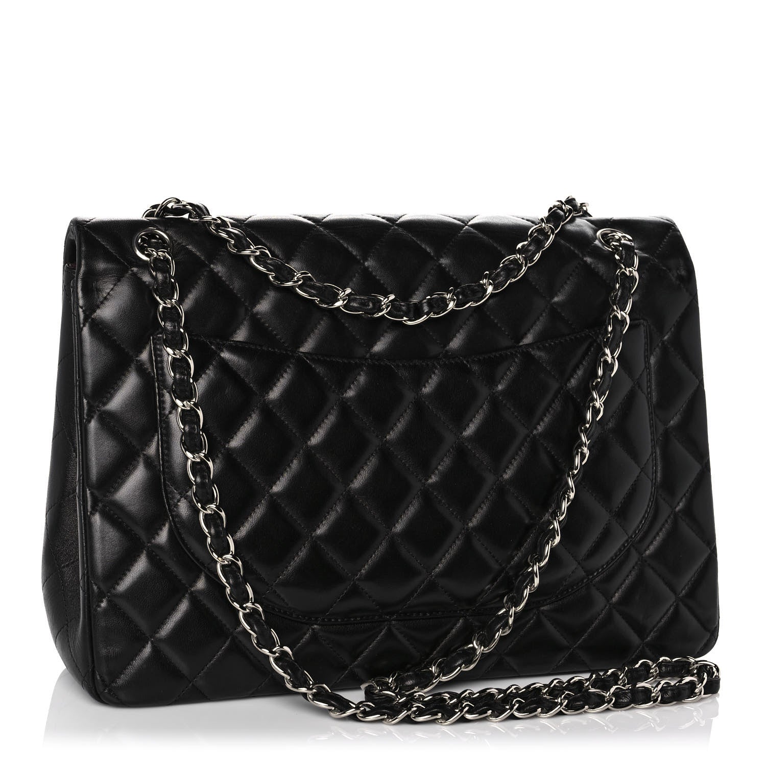 Chanel Lambskin Quilted Maxi Single Flap Black 3 of 10
