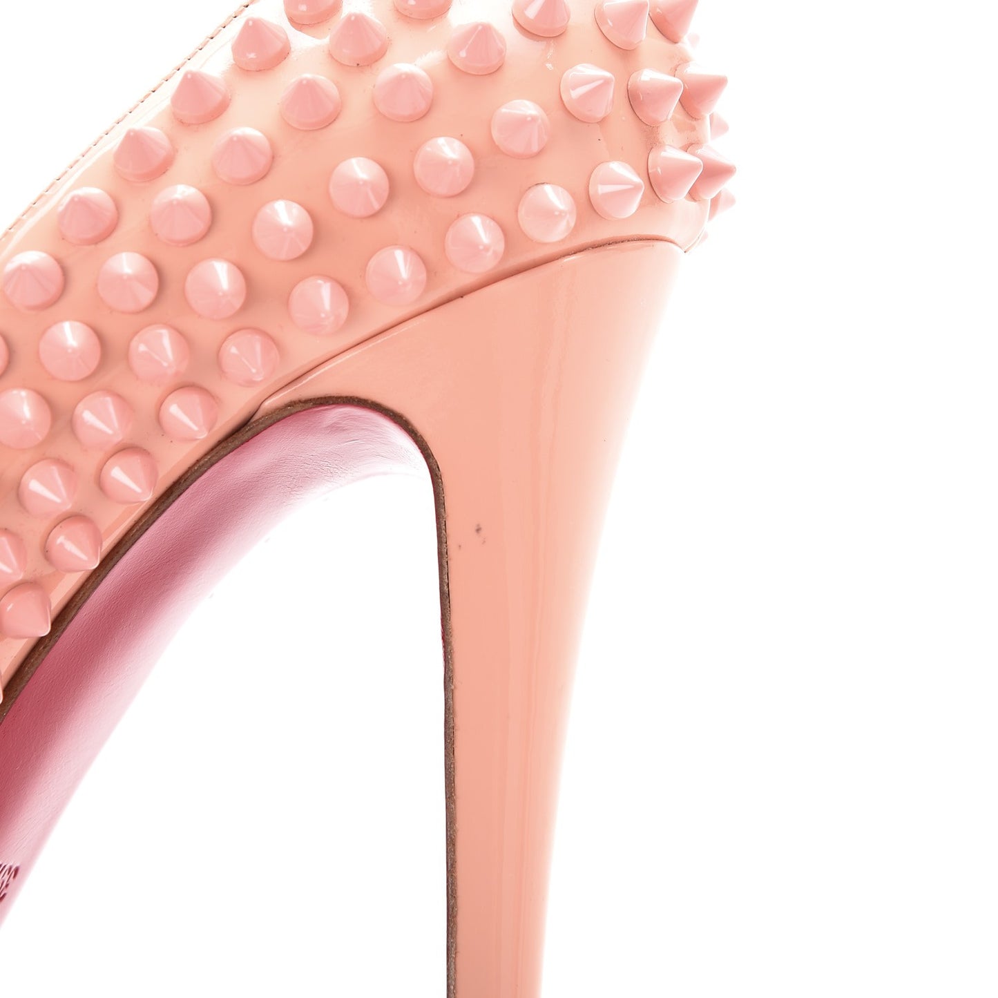 Patent Lady Peep Spikes 150 Pumps 39.5 Pink