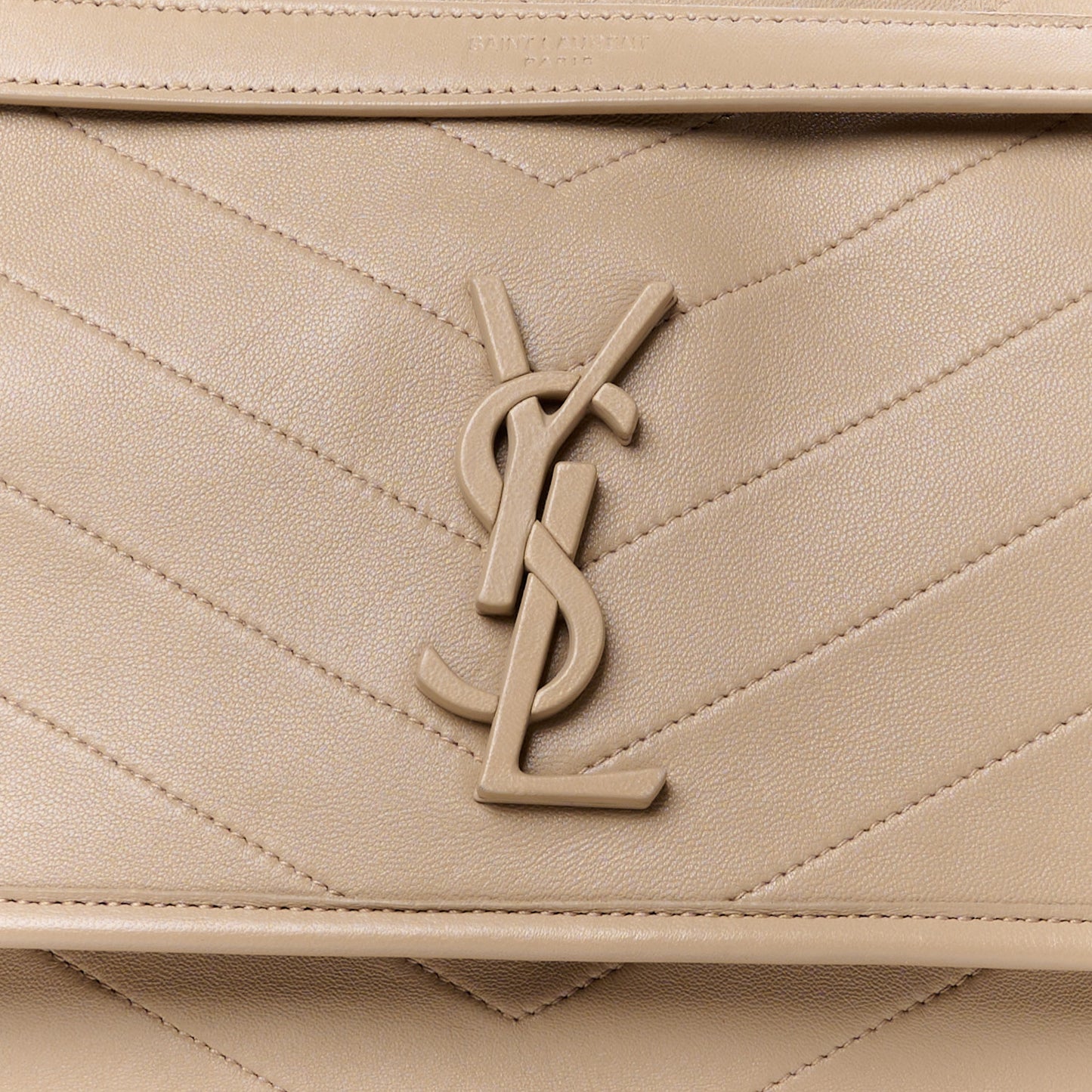 Lambskin Matelasse Monogram Medium Niki Chain Satchel Dark Beige