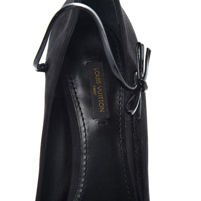 Louis Vuitton Suede Varennes Pumps 39.5 Black 6 of 8