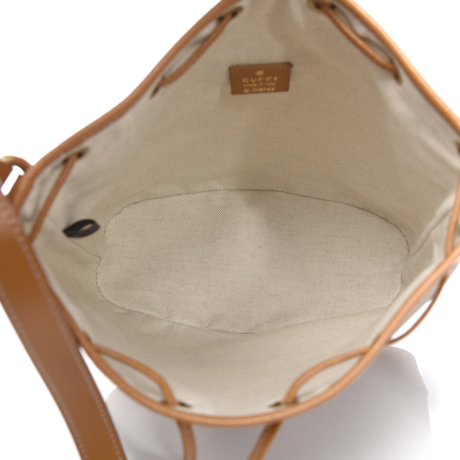 Gucci X DISNEY Mini Vintage GG Supreme Monogram Bucket Bag Beige Vintage Sun Oil 5 of 10