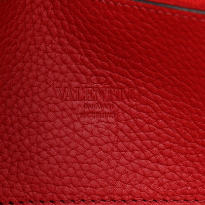 Valentino Garavani Pebbled Calfskin Medium Rockstud Flip Lock Crossbody Bag Red 6 of 10