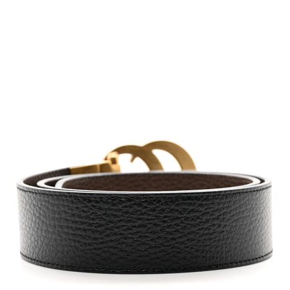 Gucci Calfskin Double G Reversible 37mm Belt 70 28 Black Cocoa 2 of 5