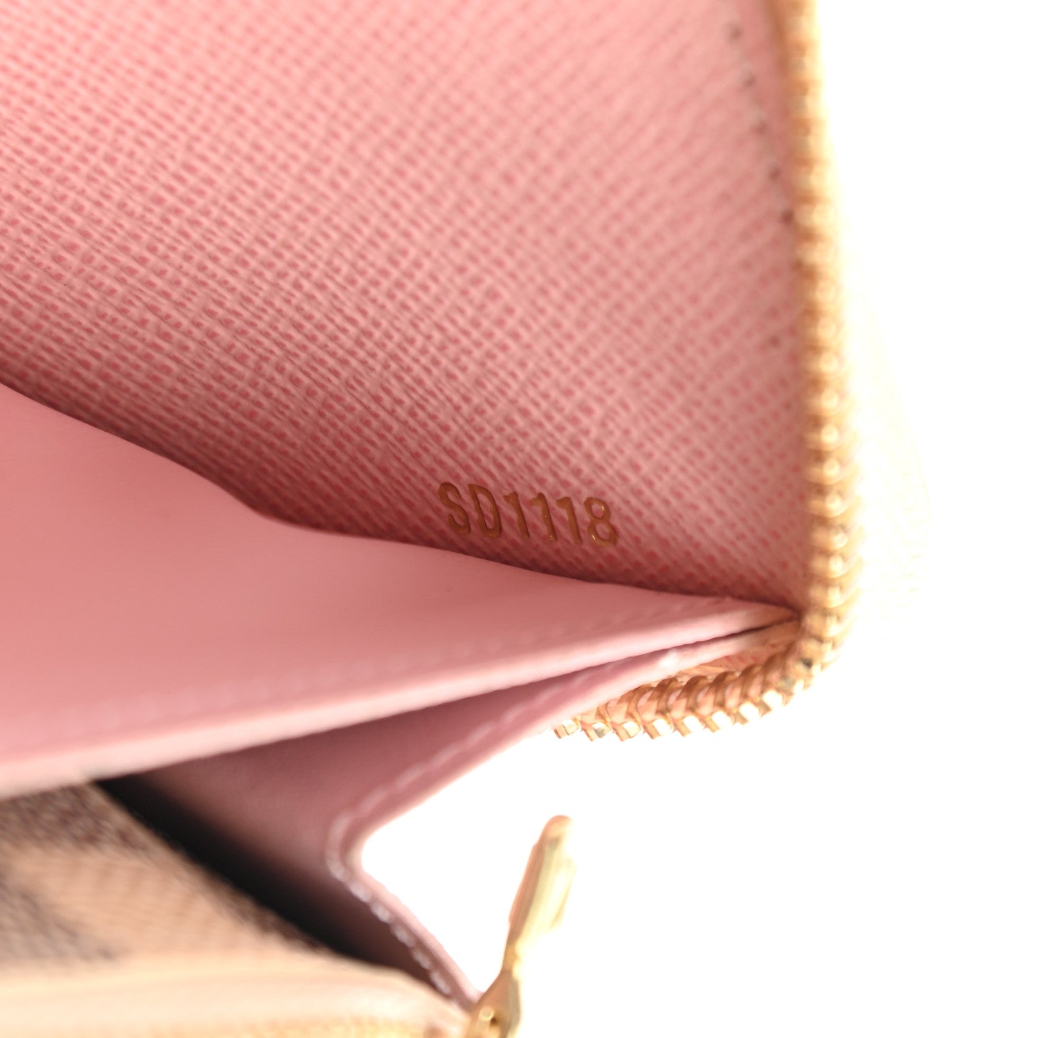 Louis Vuitton Damier Azur Clemence Wallet Rose Ballerine 7 of 9