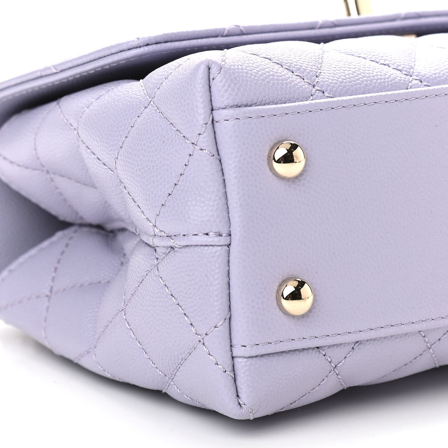 Caviar Quilted Mini Coco Handle Flap Light Purple