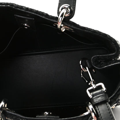 Christian Dior Metallic Tweed Small Diorissimo Black Silver 8 of 11