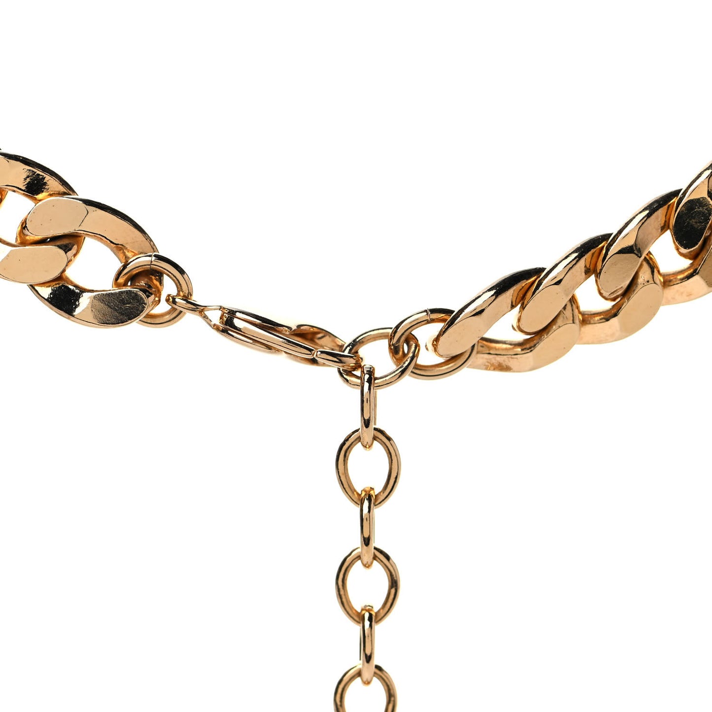Metal CD Choker Necklace Gold