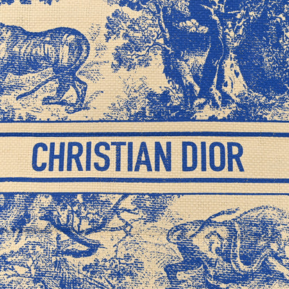 Christian Dior CHRISTIAN DIOR Straw Dioriviera Tote Blue 7 of 9